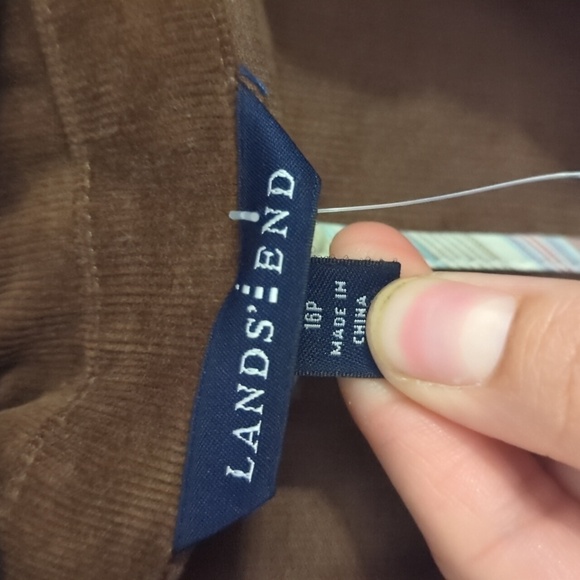 Lands' End Brown Corduroy Blazer Size 16 Petite - Picture 4 of 8